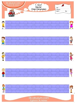 Çocuklar İçin Çizgi Çalışma Sayfaları 